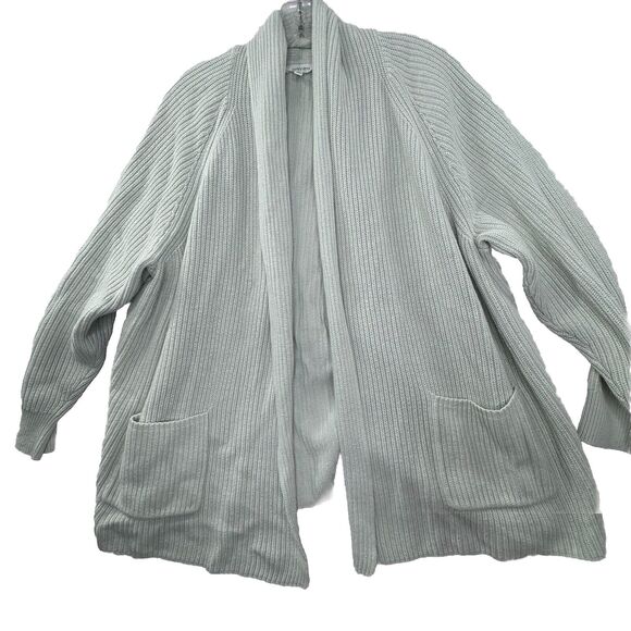 Haven Well Within Sweaters - HAVEN Well Within Ribbed Open Front Cardigan Oversized Cashmere Blend Womens XL